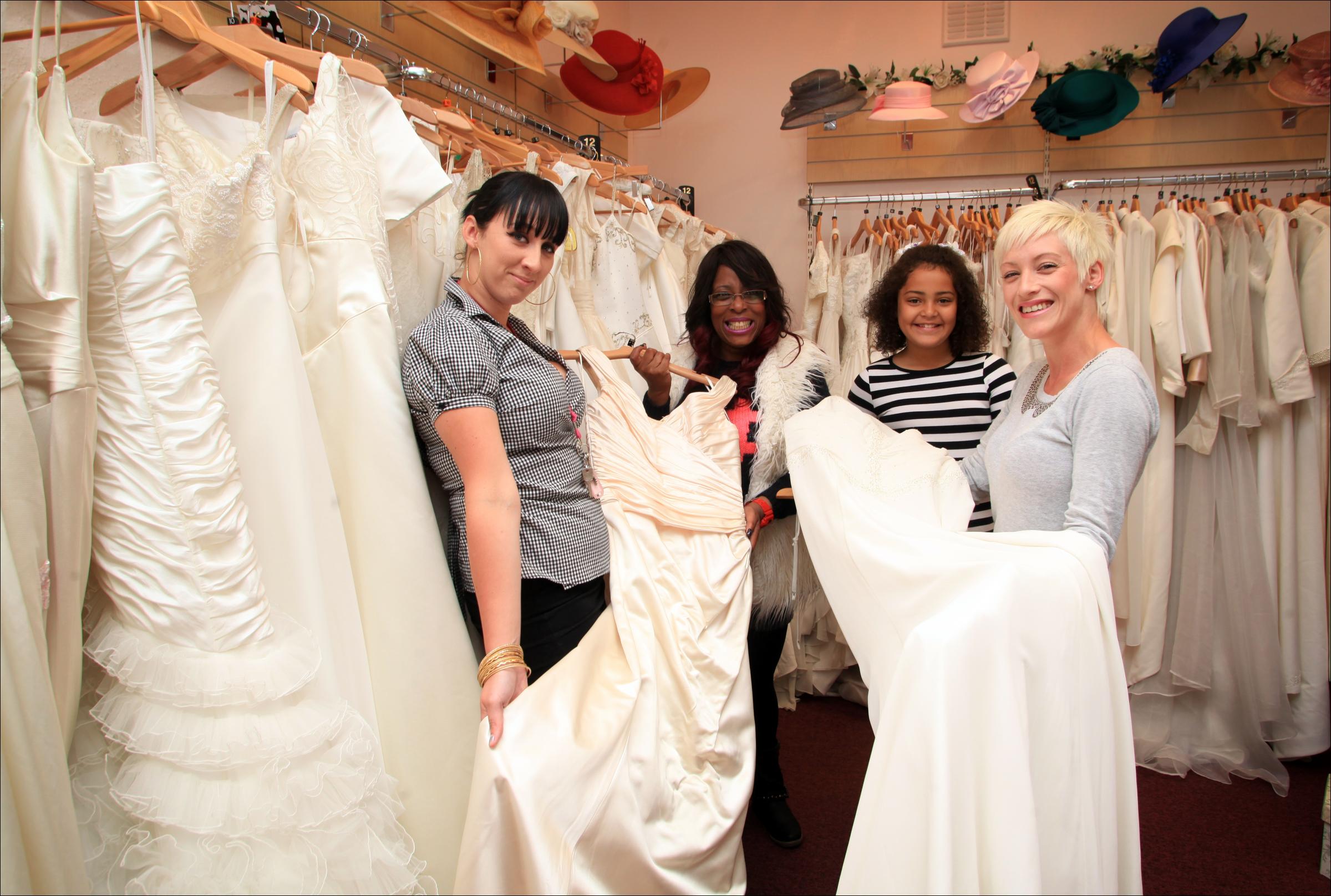 the designer wedding dresses at Oxfam ...
